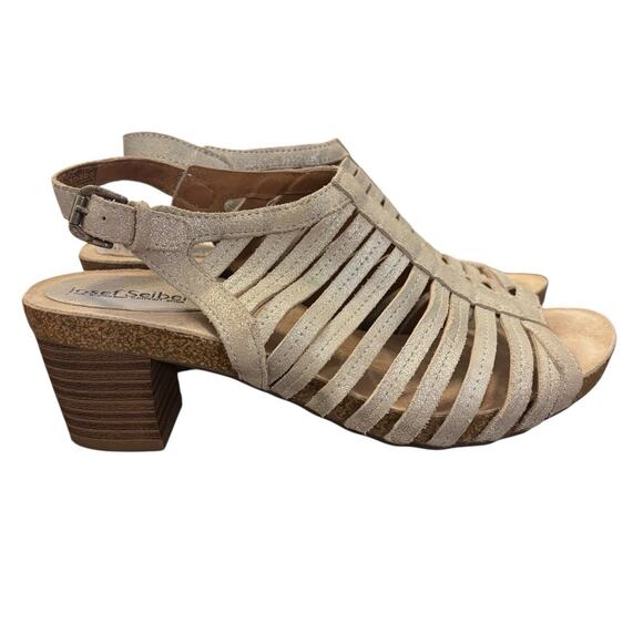 Josef Seibel Sunny Sandals Clogs Shoes Womens Size 7-7.5‎ US 38 EU Silver - Picture 12 of 16